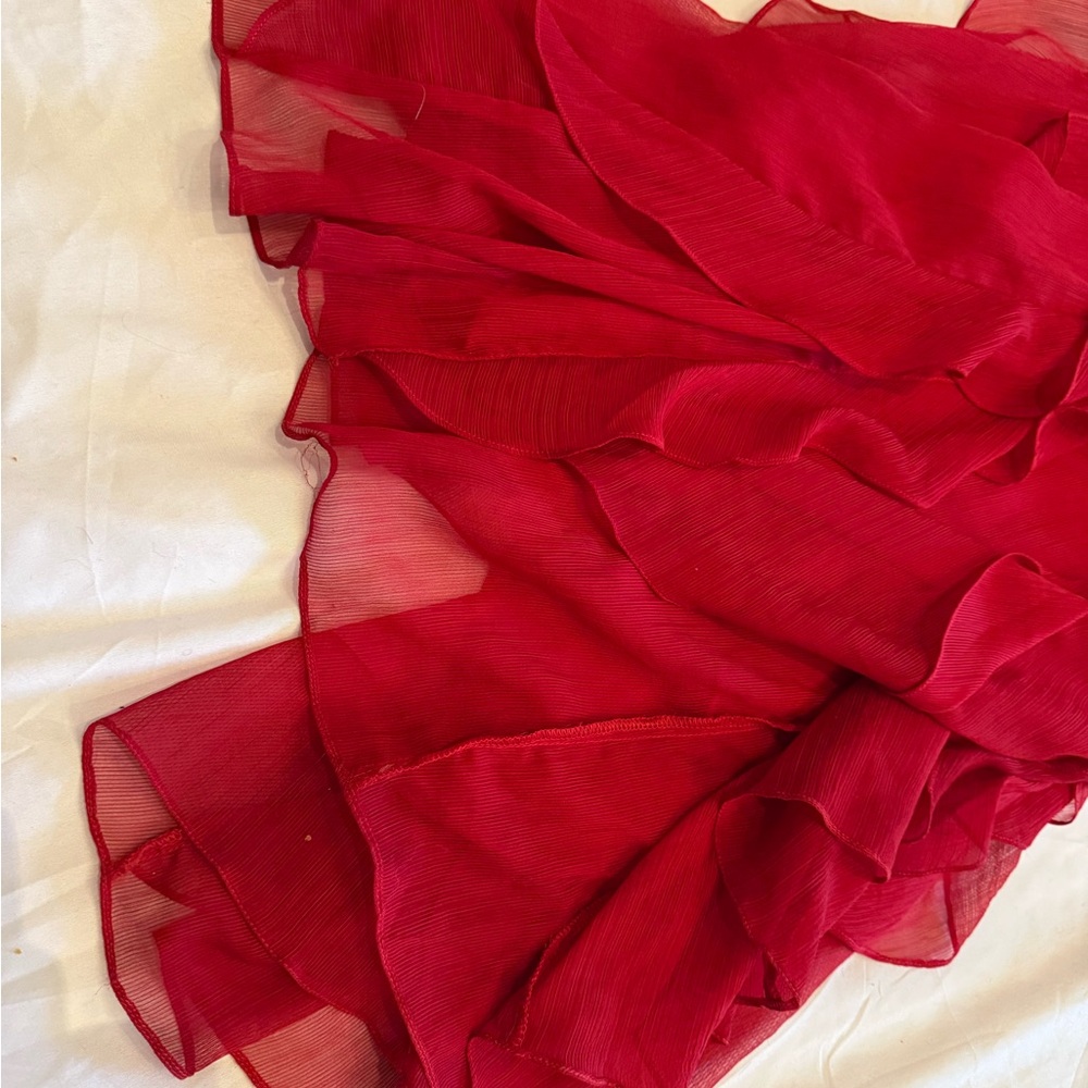 PatBO Vibrant Red Ruffled Maxi Dress size 4 New w tags - Picture 6 of 7
